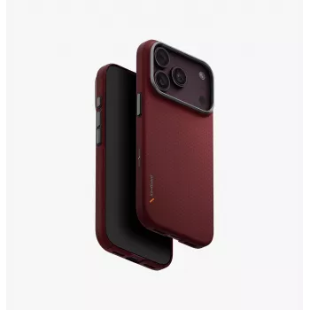 UNIQ Keva Edge MagClick ovitek za brezžično polnjenje za iPhone 18 Pro / 17 Pro - rdeč