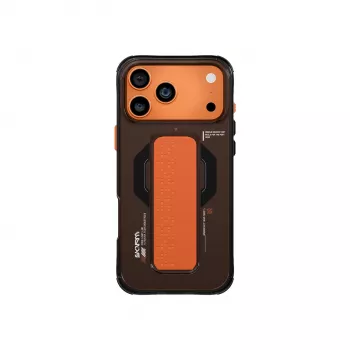 SKINARMA Haxa ovitek za iPhone 17 Pro z magnetnim polnjenjem in stojalom za oprijem, grafit