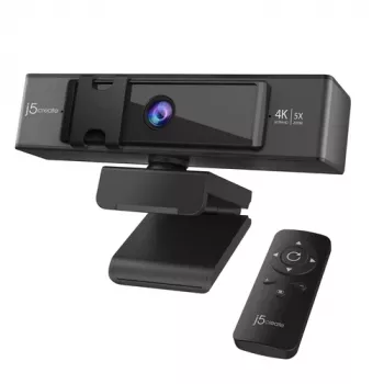 j5create JVCU435-N 4K Ultra HD spletna kamera s 5x digitalnim zoomom in daljinskim upravljanjem