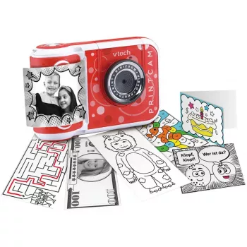 VTech KidiZoom Print Cam digitalni fotoaparat rdeče-bel