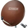 SCHWAIGER 80 cm satelitski krožnik komplet z enim LNB, opečnato rdeč