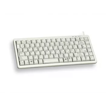 Cherry Slim Line G84-4100 kompaktna tipkovnica, PS/2 + USB, 83 tipk, nemška postavitev (QWERTZ), svetlo siva