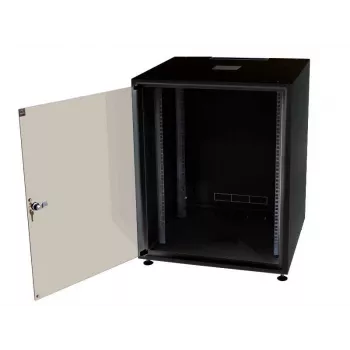 IT-BUDGET 19 inch omrežna omara SJB, 12U, 600x600 mm (ŠxG), steklena vrata, zadnja plošča, črna