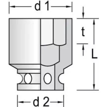 Gedore K 21 46 udarni nasadni ključ, pogon 1 inch, 6-kotni, 46 mm (6183810)