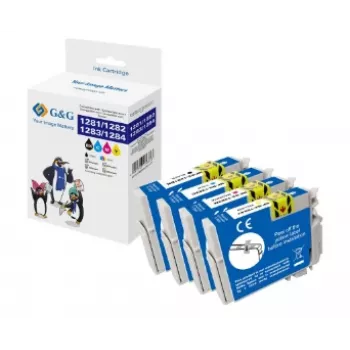 G&G združljiv komplet kartuš s črnilom za Epson T1285 (C13T12854012), črna/cyan/magenta/rumena