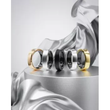 RingConn Smart Ring Gen3 za ženske in moške – mat črna, velikost 12