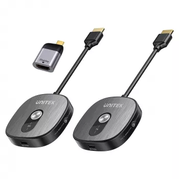 Unitek brezžični HDMI sprejemnik 4K@30Hz z oddajnikom in USB-C na HDMI adapter komplet