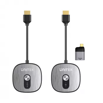 Unitek brezžični HDMI sprejemnik 4K@30Hz z oddajnikom in USB-C na HDMI adapter komplet