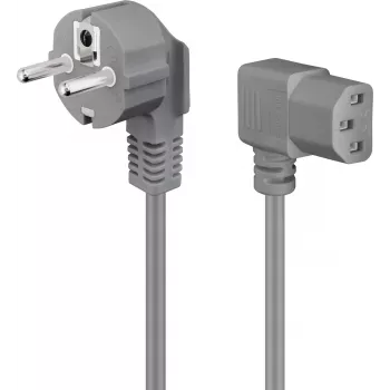 DSIT napajalni kabel Schuko na IEC C13, 2 m, siv