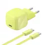 Belkin BOOST Charge USB-C/USB-C 30W PD polnilnik s PPS, Citrus + 2 m USB-C kabel (WCA008KQ2MGR-B6)