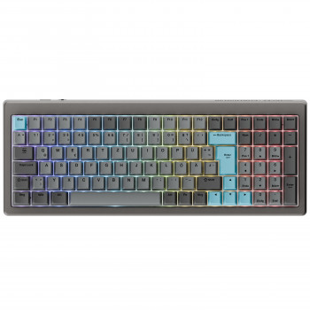 Ducky Cushion 98 igralna tipkovnica, 96%, DE razporeditev (ISO), stikala Shush Green - Nickel (DKCUS2598-DDDEPHCC3H1)
