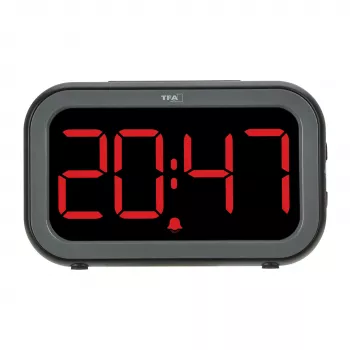 TFA Dostmann Bingo hibridna digitalna budilka, LCD/LED zaslon, črna/antracit, 60.2048.01