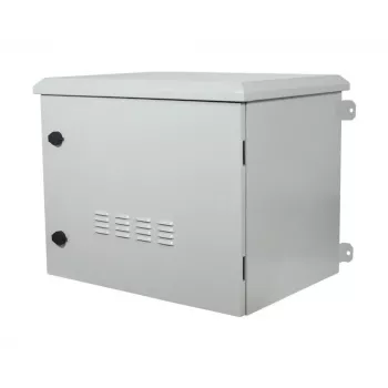 Allnet SO serija 19-palčno 12U ohišje za steno IP55, globina 638 mm, s 4-kratno enoto ventilatorjev, svetlo siva (ALL-SO03-6612-G-DGRAUV2)