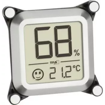 TFA Dostmann termo-higrometer za humidor, srebrn, 30.5056.54