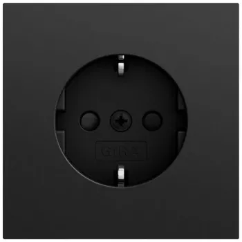 Gira System 70 SCHUKO vtičnica SP, črna, 445374