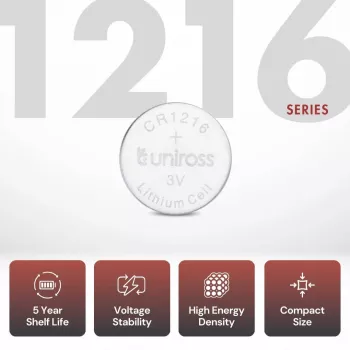 Uniross CR1216 3V litijeva gumbna baterija, SP5 (U5CR1216)