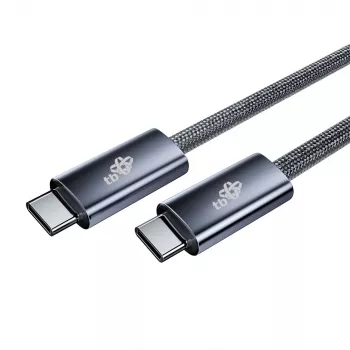 TB prepleten USB 3.2 Gen 1 kabel USB-C na USB-C, 1 m, 100 W, črn