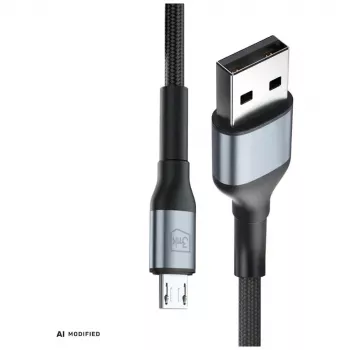 3mk Hyper Cable N-Series kabel USB-A na Micro-USB, 1 m, 12 W, črn