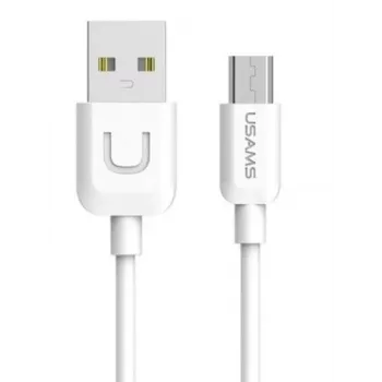 USAMS US-SJ098 U-Turn Micro-USB na USB podatkovni in hitri polnilni kabel, 2 A, 1 m, bel