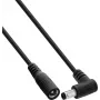 InLine® podaljšek DC, kotni vtič, 5,5 x 2,5 mm, črn, 0,2 m