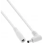 InLine® podaljševalni kabel DC, kotni vtič, 4,0 x 1,7 mm, bel, 0,2 m