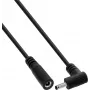 InLine® podaljšek DC, kotni vtič, 3,5 x 1,35 mm, črn, 0,2 m