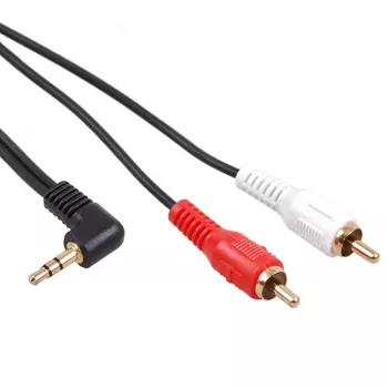 Maclean MCTV-824 avdio kabel 3,5 mm mini jack na 2x cinch, 1 m, črn