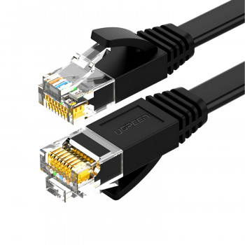 Ugreen ploščati Cat6 U/UTP patch kabel RJ45, 0,5 m, črn