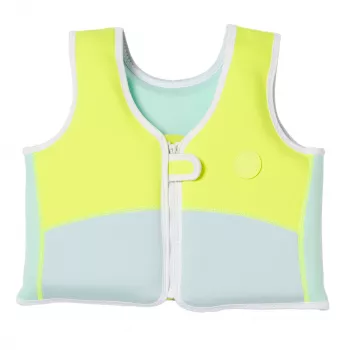 Sunnylife otroški rešilni jopič (3-6 let) – Aqua Neon