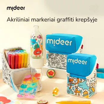 mideer akrilni čopiči-markerji v etuiju, 60 barv