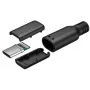 Goobay USB-C vtič, spajkalna različica, črn - 15 W, 3 A