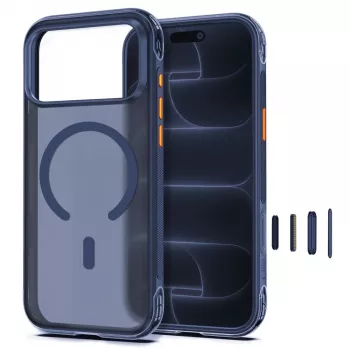 Tech-Protect MagAir ovitek MagSafe CC za iPhone 17 Pro Max / 18 Pro Max, mat temno moder