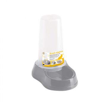 Stefanplast posoda za hrano/vodo Break Reserve 0,65L 18,5x12x20cm siva