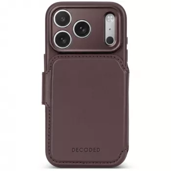 Decoded Leather snemljiva denarnica – usnjen ovitek za iPhone 18 Pro / 17 Pro, združljiv z MagSafe (chocolat brown)