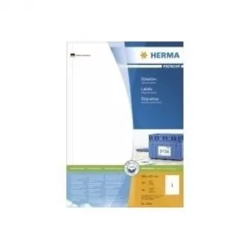 HERMA Premium – trajno samolepilne, mat laminirane papirnate etikete – bele – 297 x 200 mm – 100 etiket (100 listov x 1)