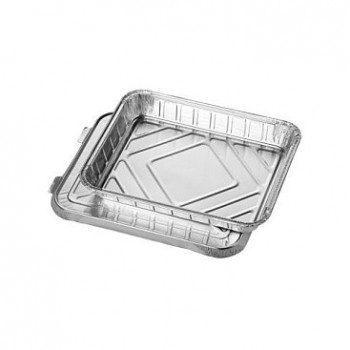 PAPSTAR aluminijasti pladnji s pokrovom, 930 ml, srebrni