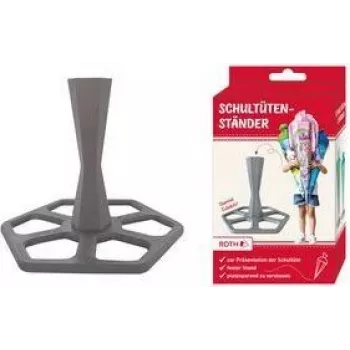 ROTH stojalo za šolske kornete, iz plastike, siva za posamezne šolske kornete 700 in 850 mm, 3-delno