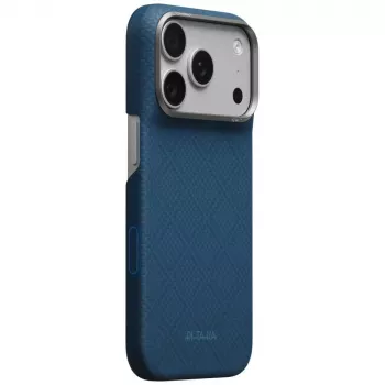 PITAKA Edge Case Argyle MagSafe ovitek za iPhone 18 Pro / 17 Pro, polnočno modra
