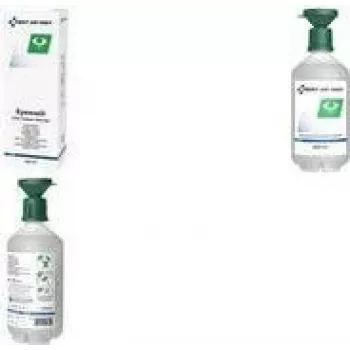 FIRST AID ONLY steklenička za izpiranje ran in oči, 500 ml, sterilna fiziološka raztopina 0,9 %