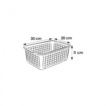 Keeeper mini košara 30x20x11cm Fred prozorna siva