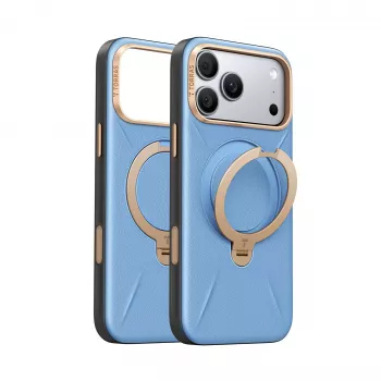TORRAS Ostand Q3 VegSkin ovitek za iPhone 18 Pro Max / 17 Pro Max, združljiv z MagSafe, moder