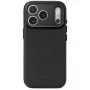Decoded Leather Backcover – usnjen ovitek za iPhone 18 Pro / 17 Pro, združljiv z MagSafe (črn)