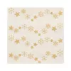 PAPSTAR božični prtički »Golden Snowflakes« 330 x 330 mm, potiskani, 1/4 pregib, 3-slojni