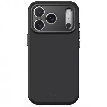 Decoded AntiMicrobial silikonski hrbtni ovitek za iPhone 18 Pro Max / 17 Pro Max, MagSafe, Carbon Black
