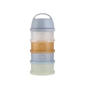 BEABA posoda za mleko v prahu, 4 predelki, “Translucent Pebble”