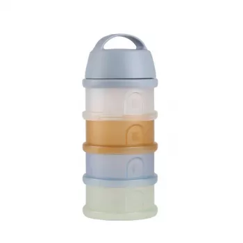 BEABA posoda za mleko v prahu, 4 predelki, “Translucent Pebble”