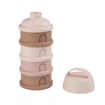 BEABA posoda za mleko v prahu, 4 predelki, “Cotton Candy”