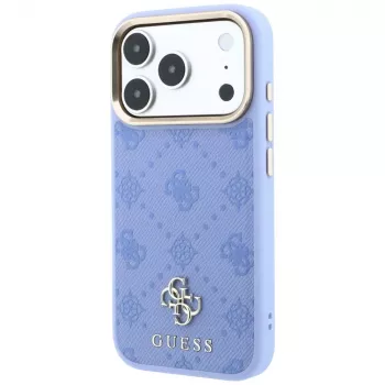 Guess ovitek Peony 4G Small Logo MagSafe za iPhone 18 Pro Max / 17 Pro Max, svetlo moder
