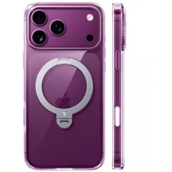 TORRAS Ostand Q3 Spin – ovitek za iPhone 18 Pro / 17 Pro, združljiv z MagSafe (prozoren)