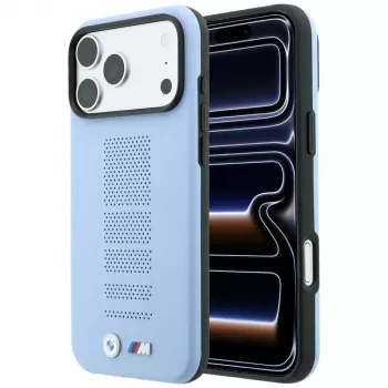 BMW M Blue Perfo Metal Logo ovitek MagSafe za iPhone 18 Pro / 17 Pro, moder